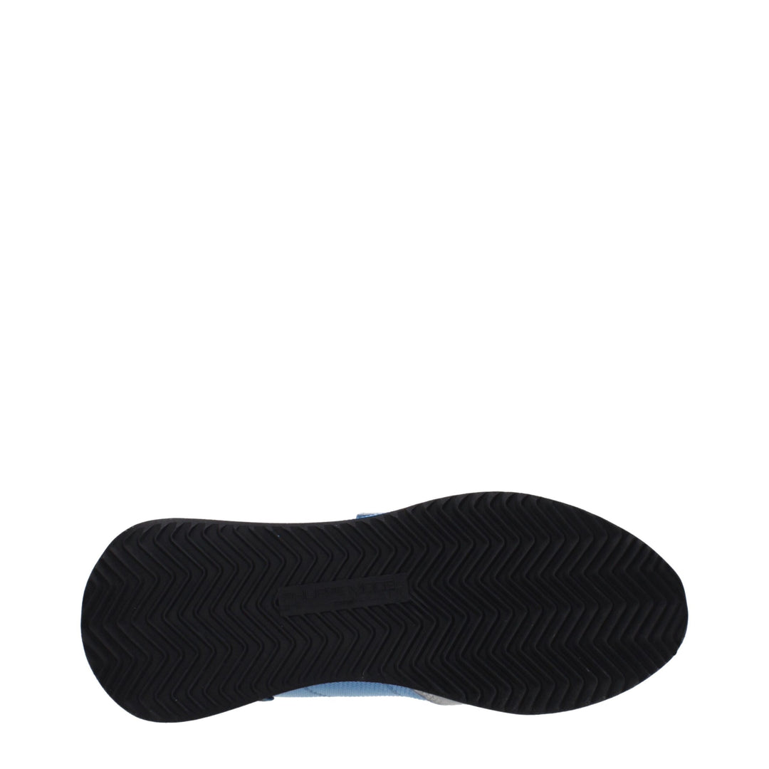 Blue Fabric Sneakers