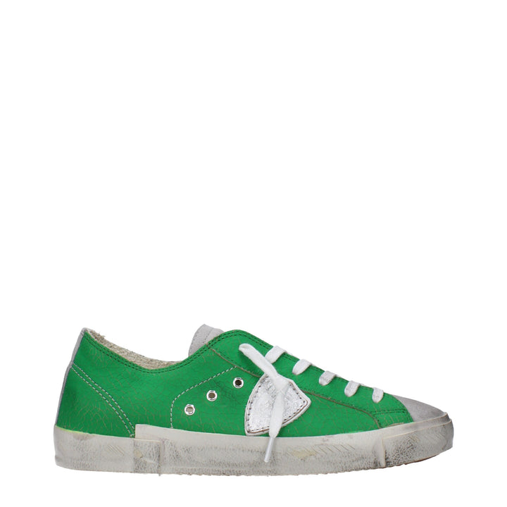 Green Leather Sneakers