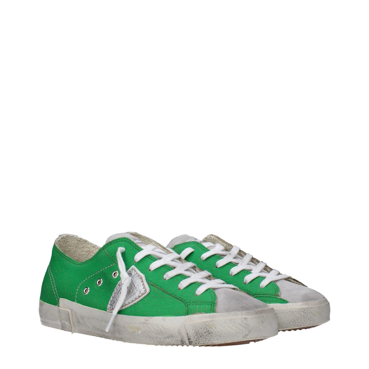 Green Leather Sneakers