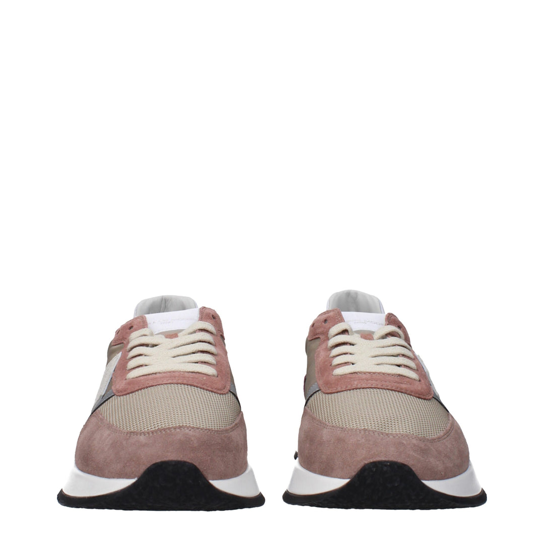 Beige Fabric Sneakers