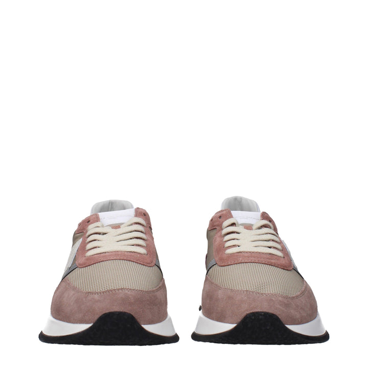 Beige Fabric Sneakers