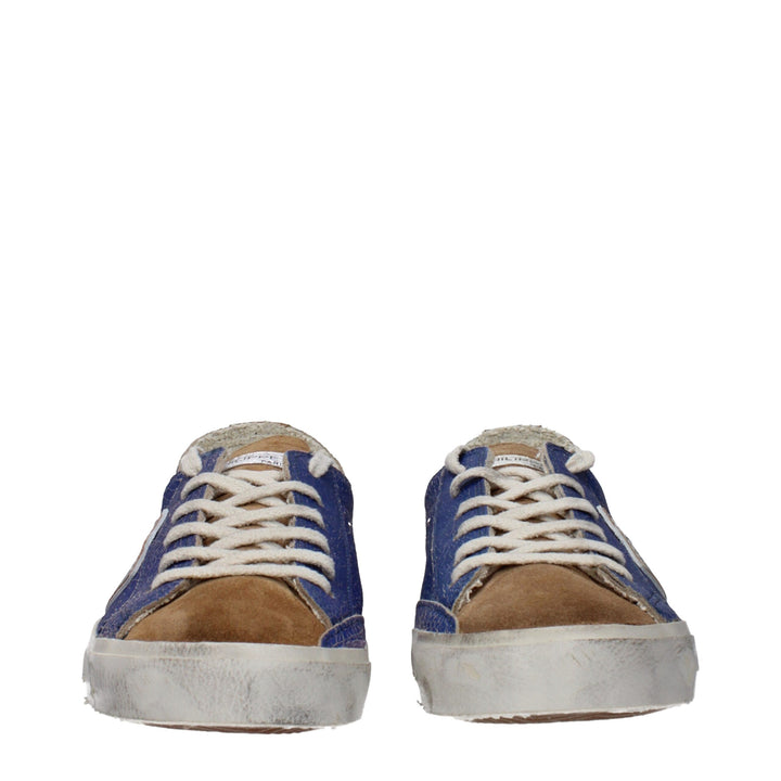 Blue Leather Sneakers