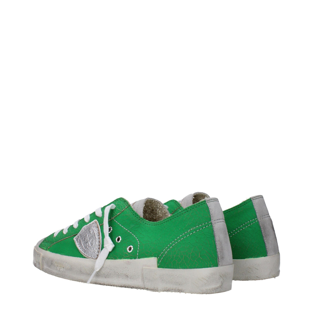 Green Leather Sneakers