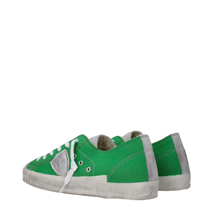 Green Leather Sneakers