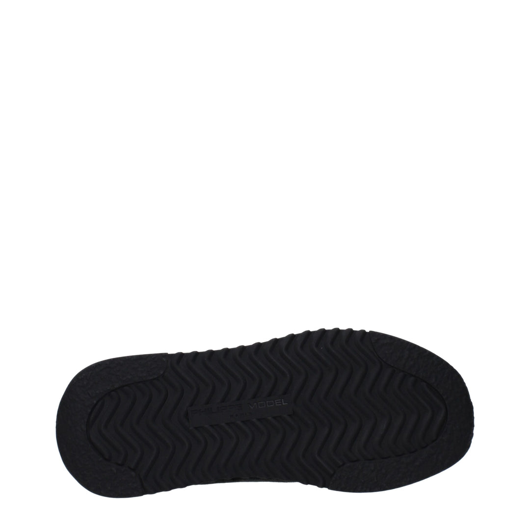 Blue Leather Sneakers