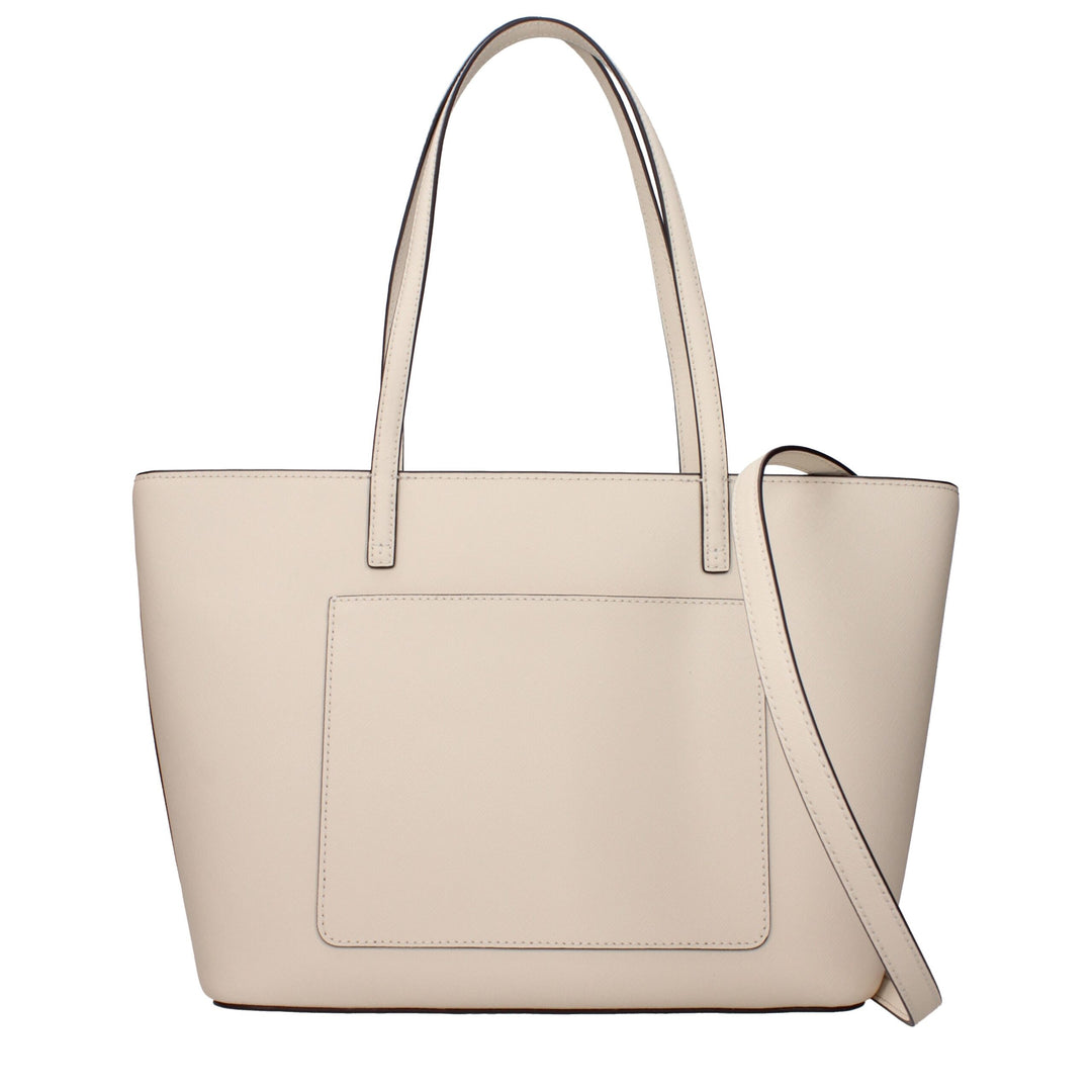 Beige Leather Shoulder Bag