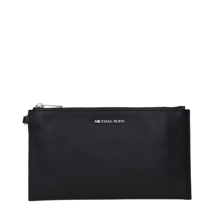 Black Leather Clutch Bag