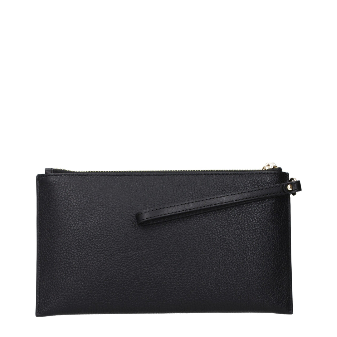 Black Leather Clutch Bag