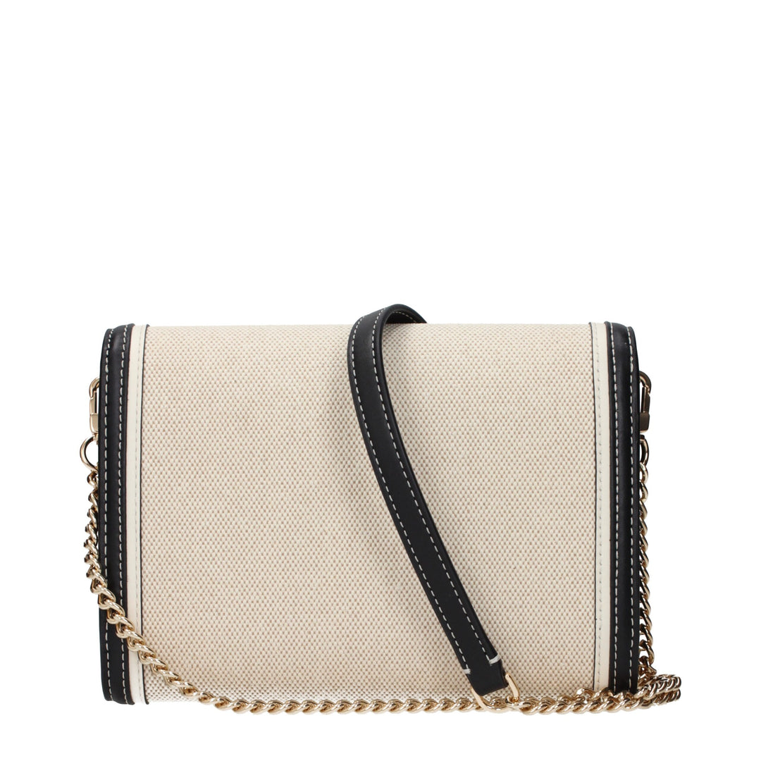 Beige Fabric Clutch Bag