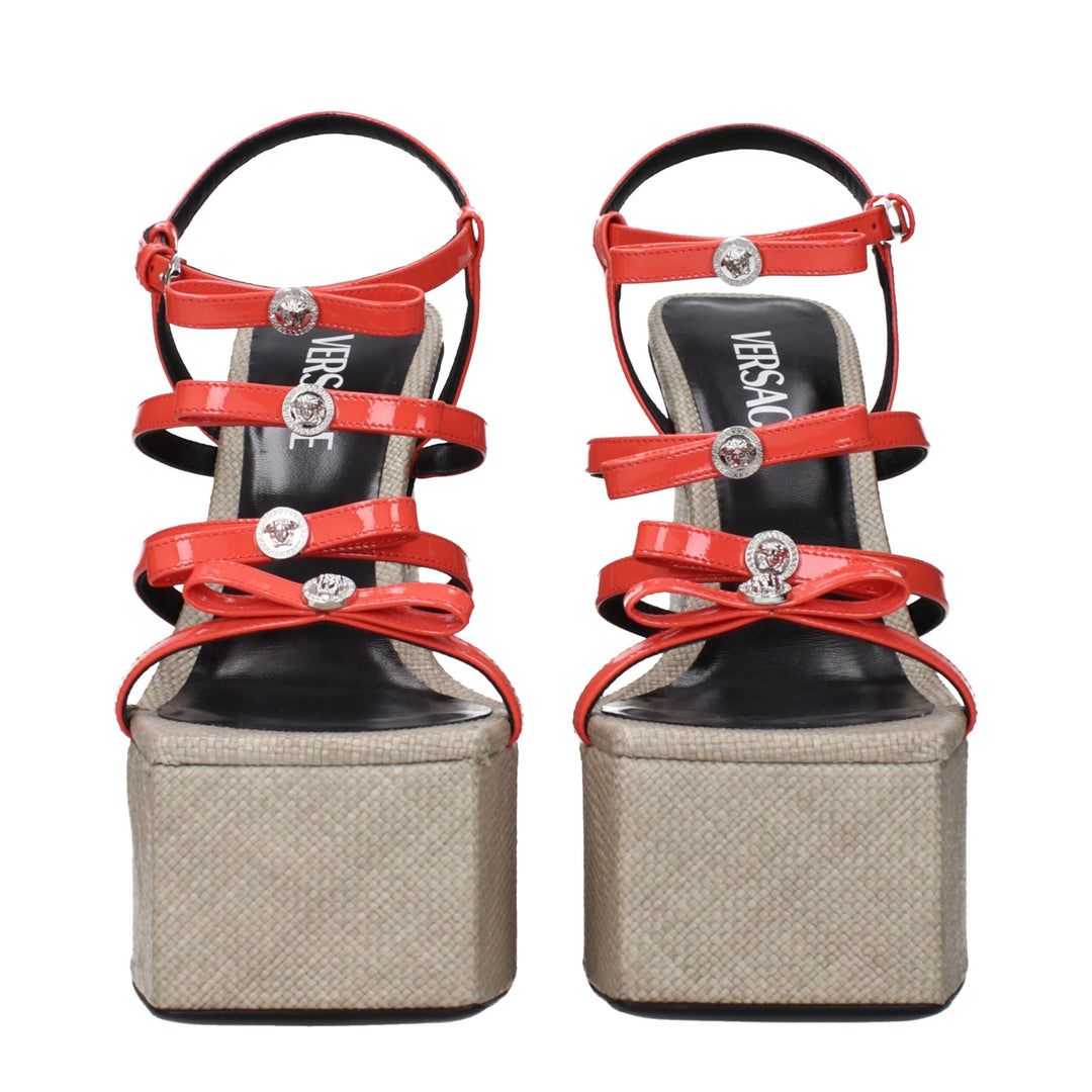 Orange Leather Sandal