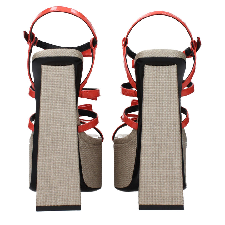 Orange Leather Sandal