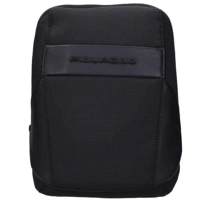 Piquadro Black Fabric Crossbody Bags