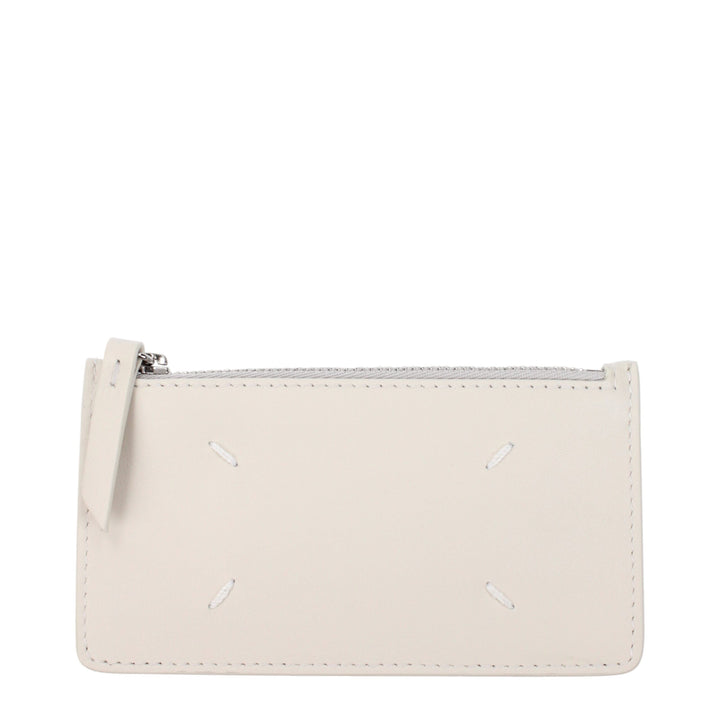 Beige Leather Wallets