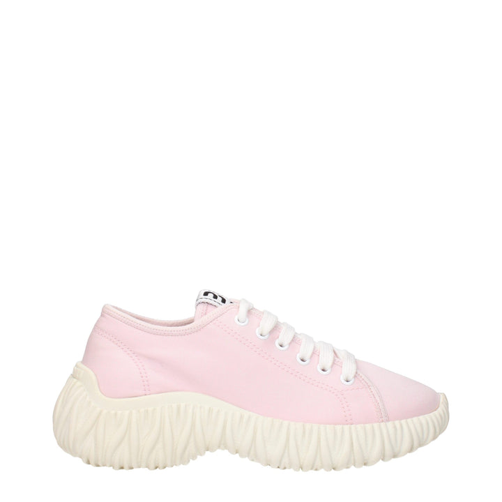 Pink Fabric Sneakers