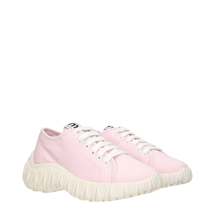 Pink Fabric Sneakers
