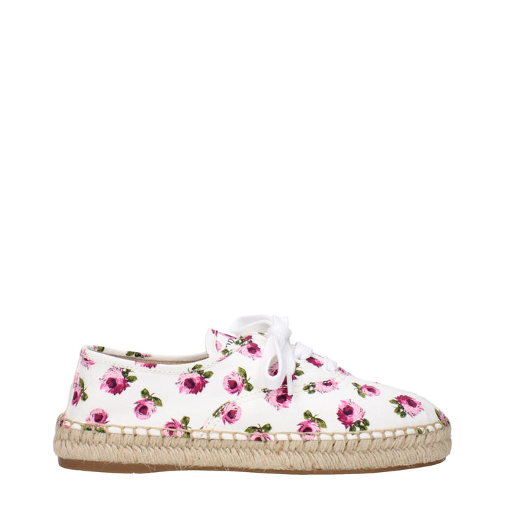 White Fabric Espadrille