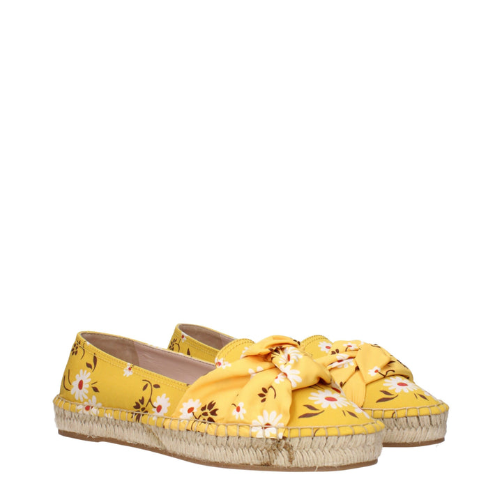 Yellow Fabric Espadrille