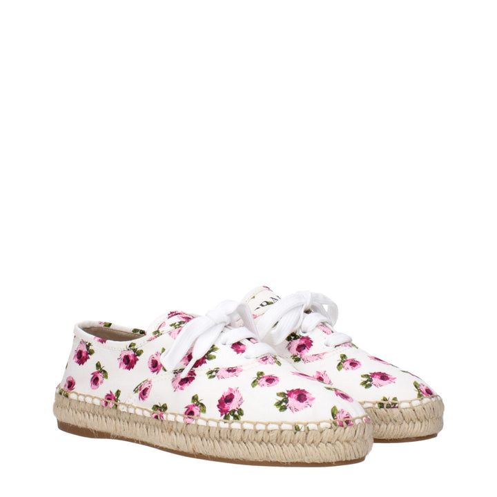 White Fabric Espadrille