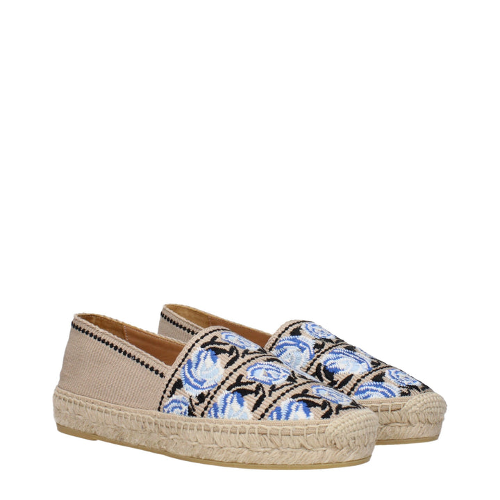 Beige Fabric Espadrille