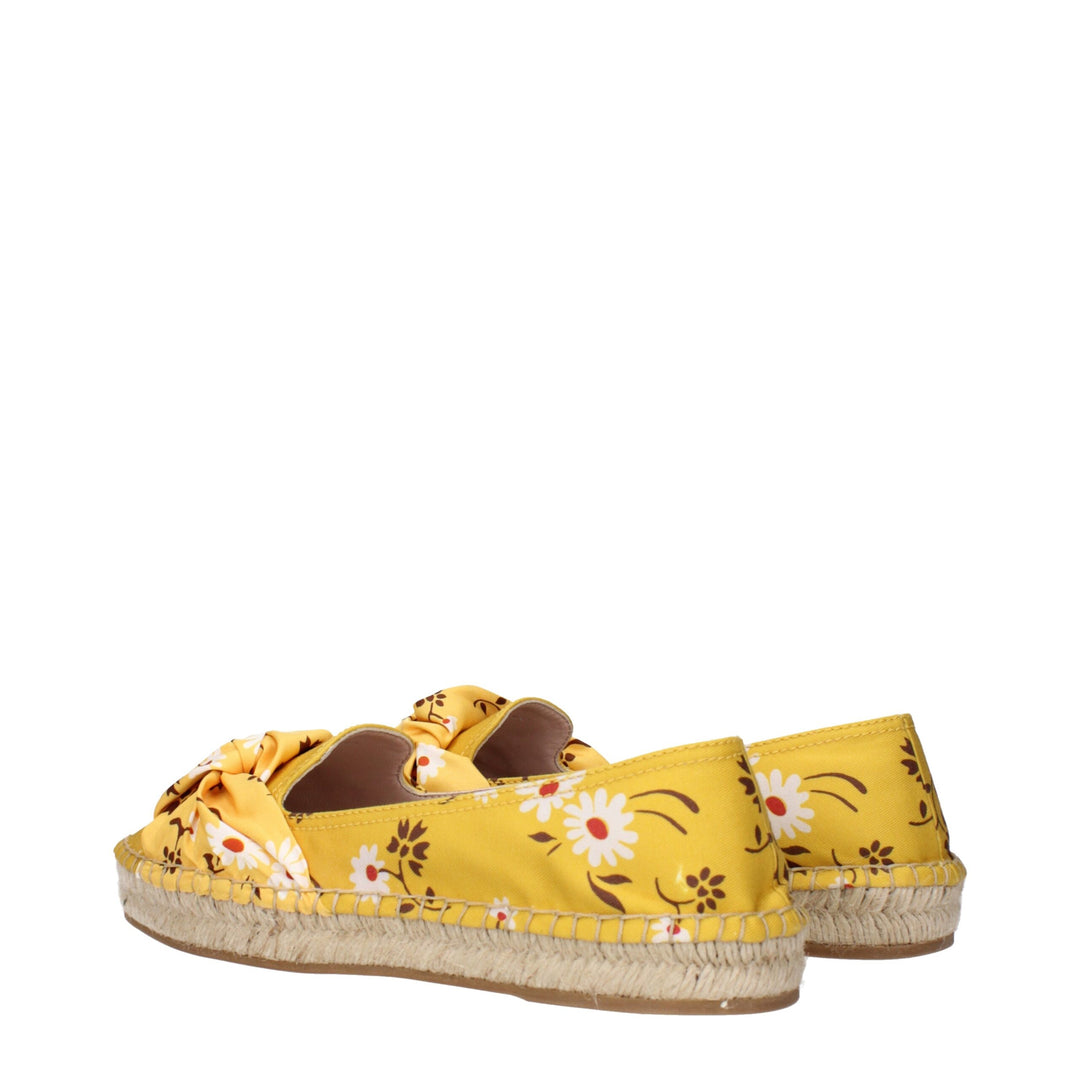 Yellow Fabric Espadrille