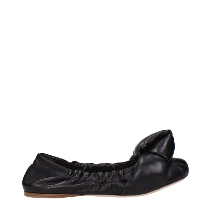 Black Leather Ballet Flat