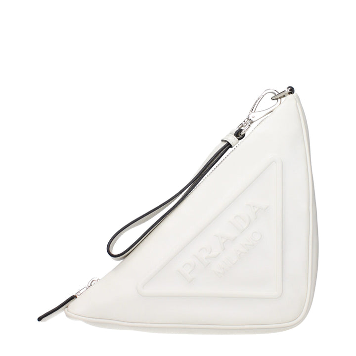 White Leather Clutch Bag