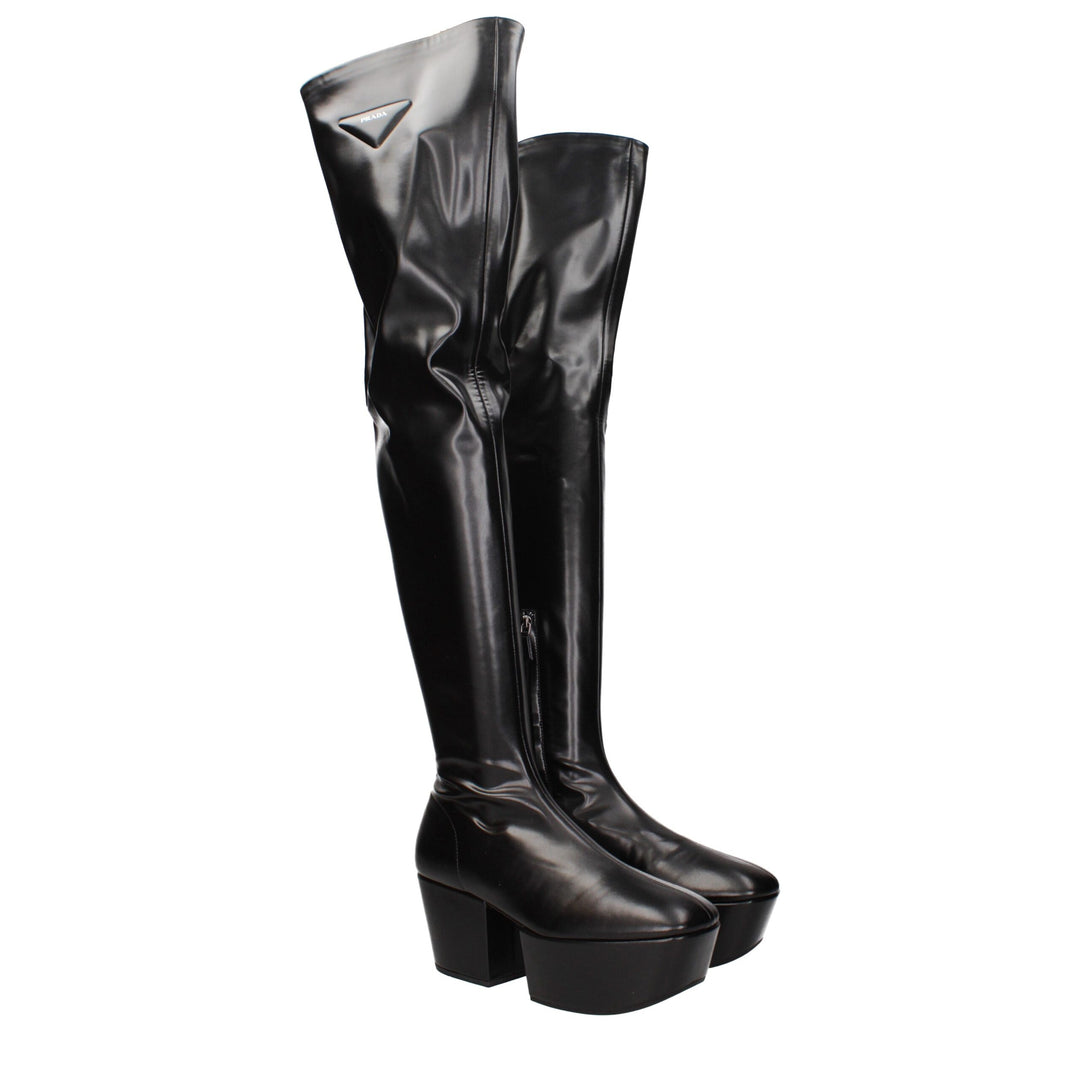 Black Leather Boot