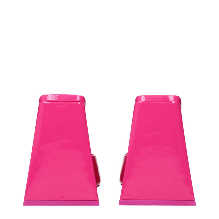 Pink Leather Platforms