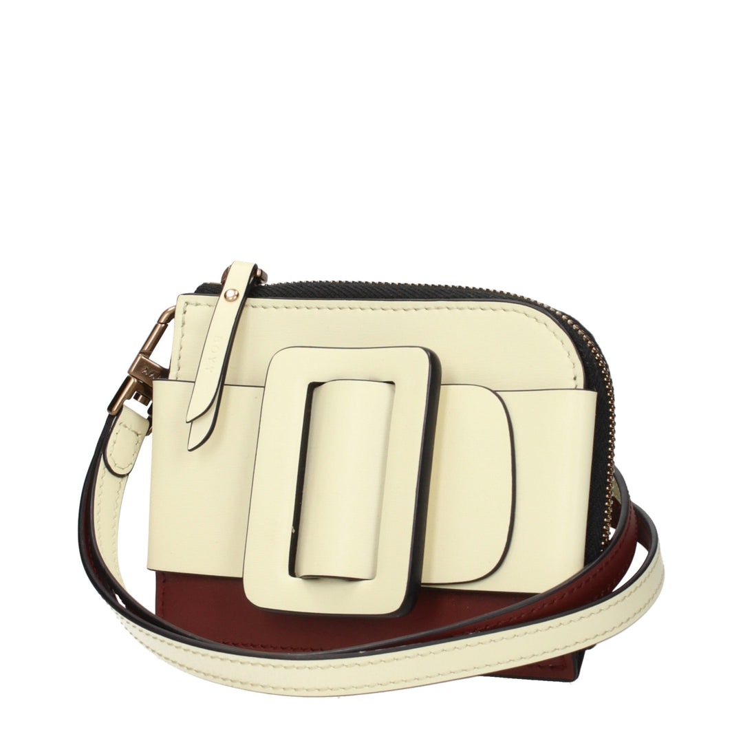 Beige Leather Cardholders