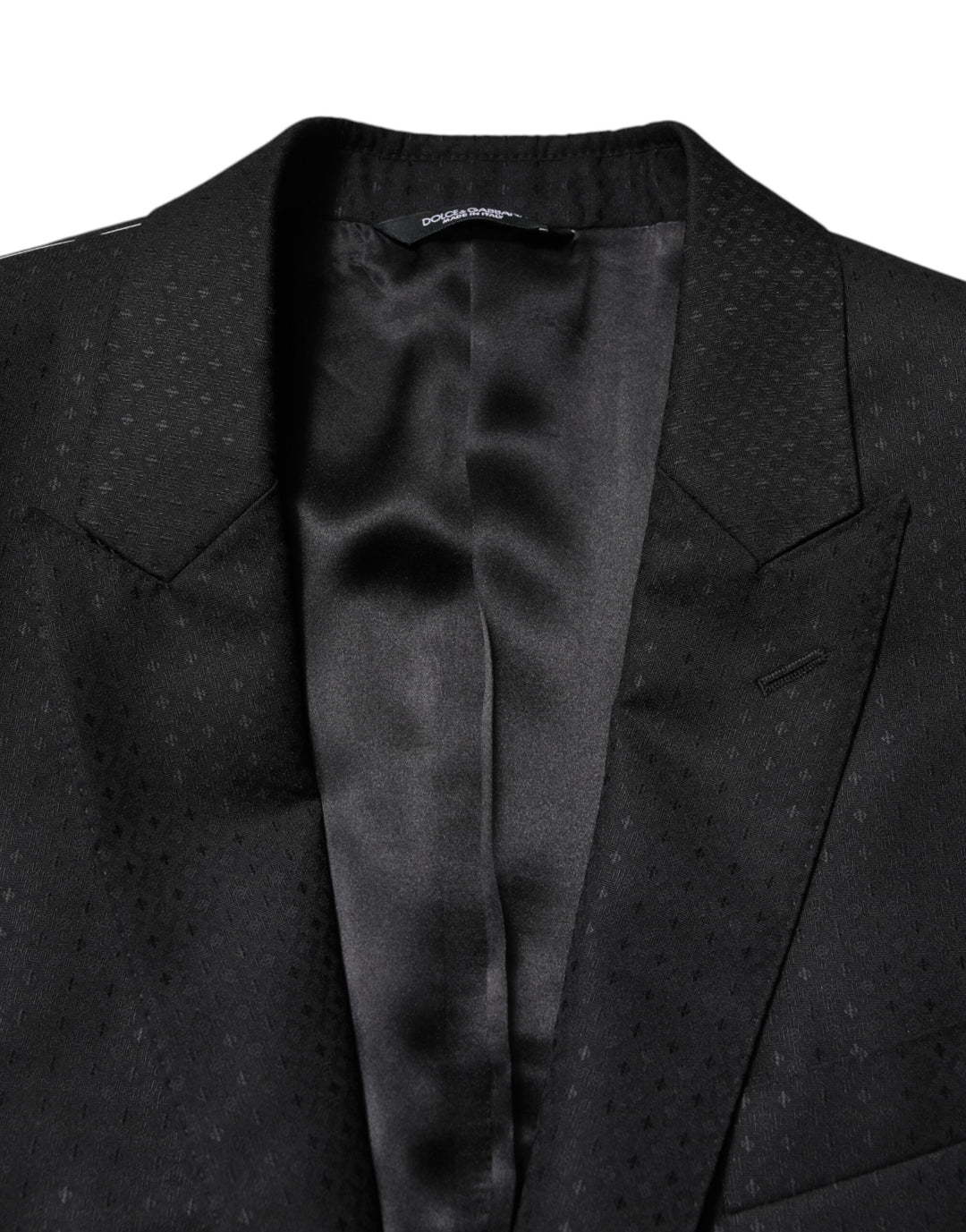 Black Jacquard Single Breasted 2 Piece Suit