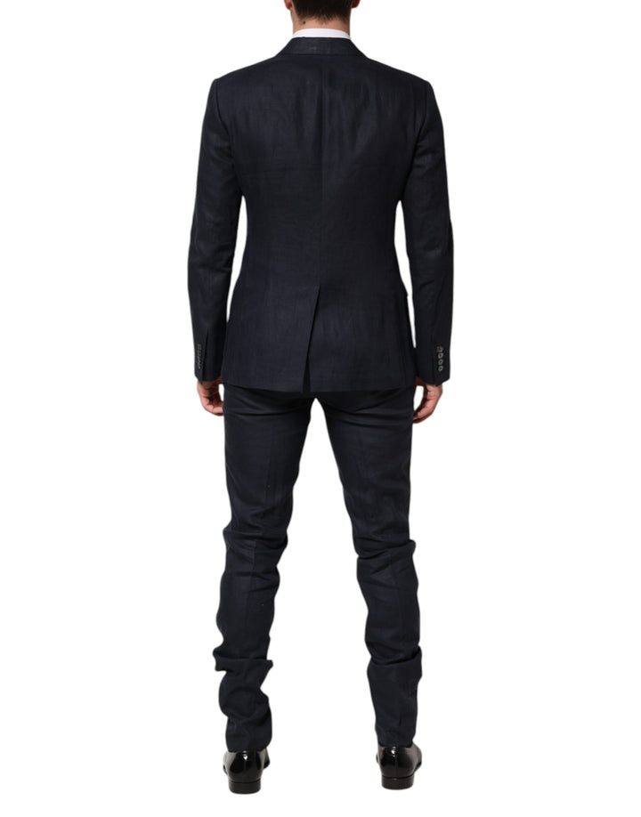 Dark Blue Double Breasted 2 Piece Suit