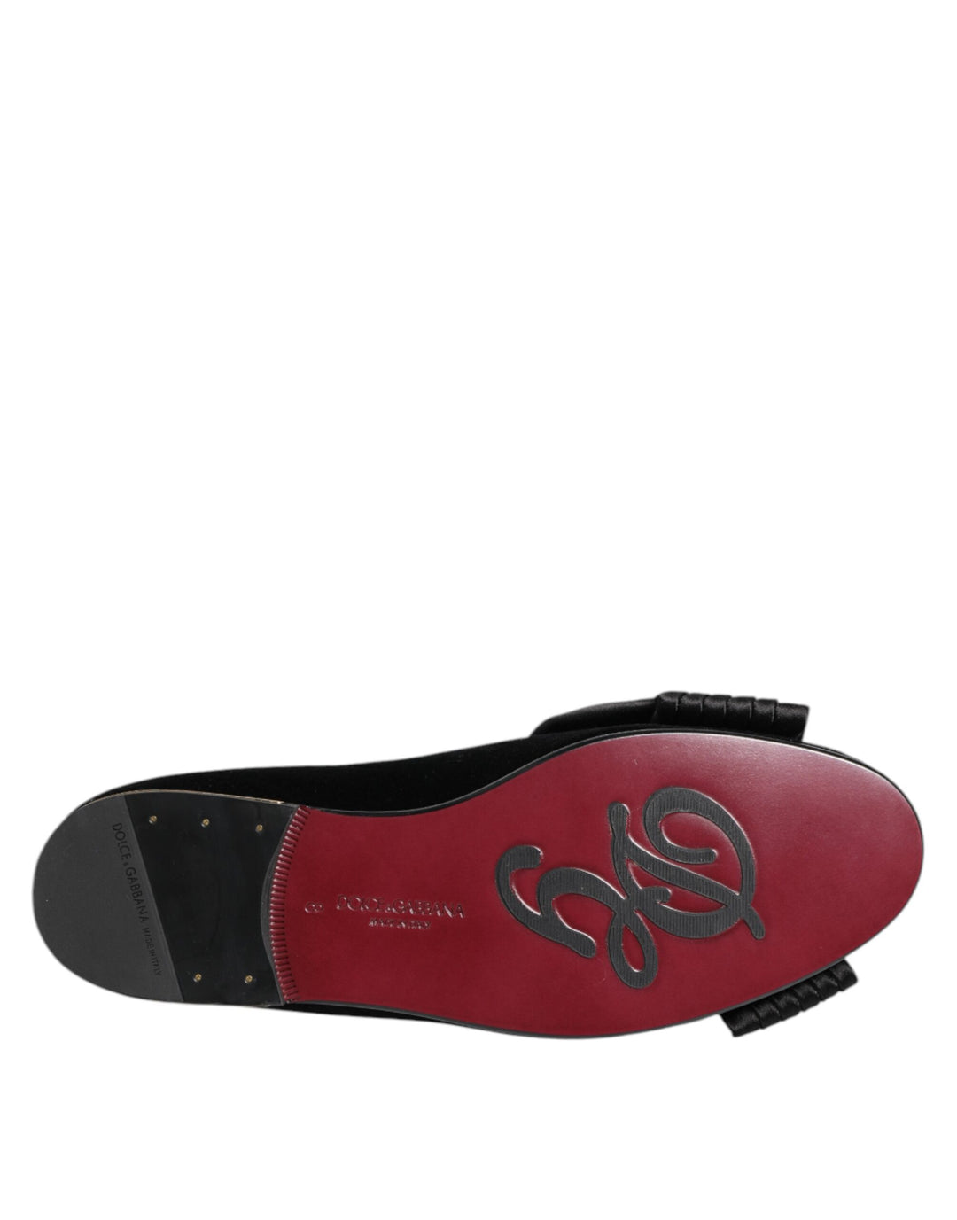 Black VATICANO Crystal Ribbon Slip On Shoes