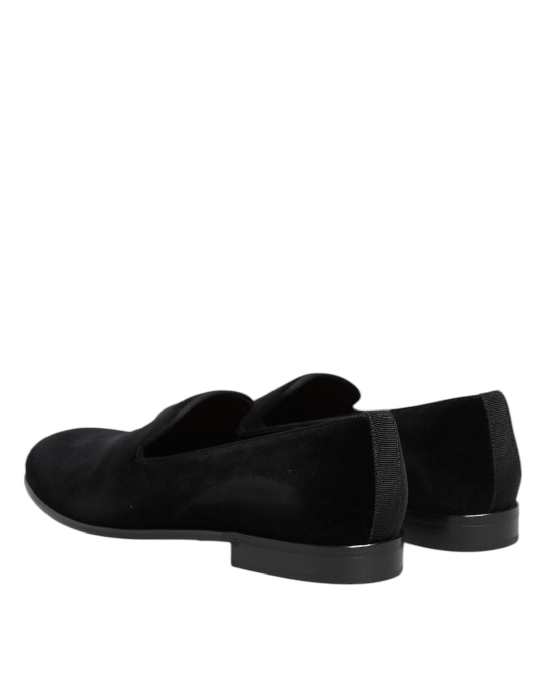 Black Velvet Slip On Loafers Men Formal Shoes
