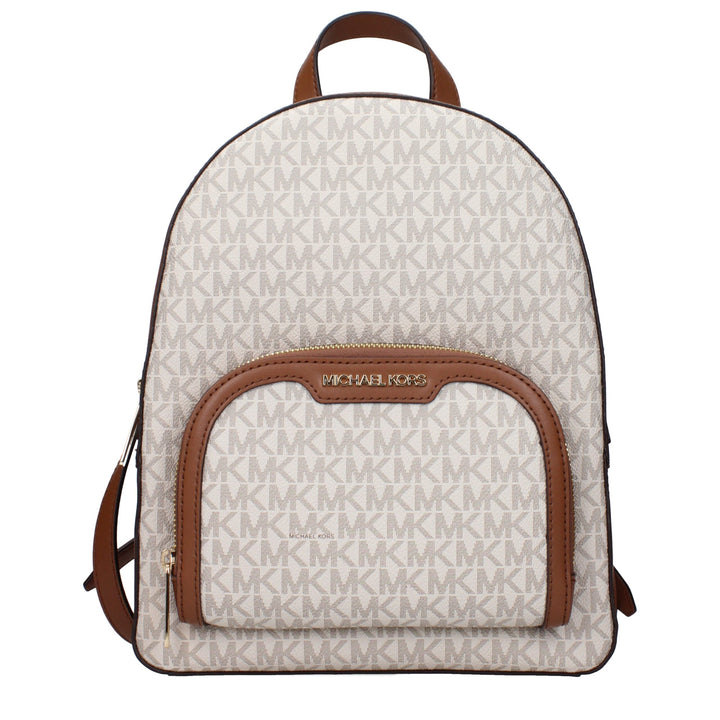 Beige Fabric Backpacks