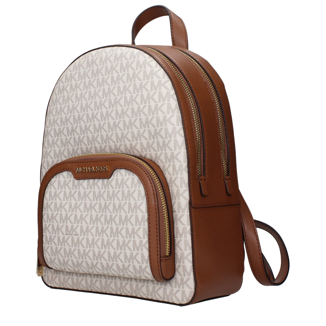 Beige Fabric Backpacks