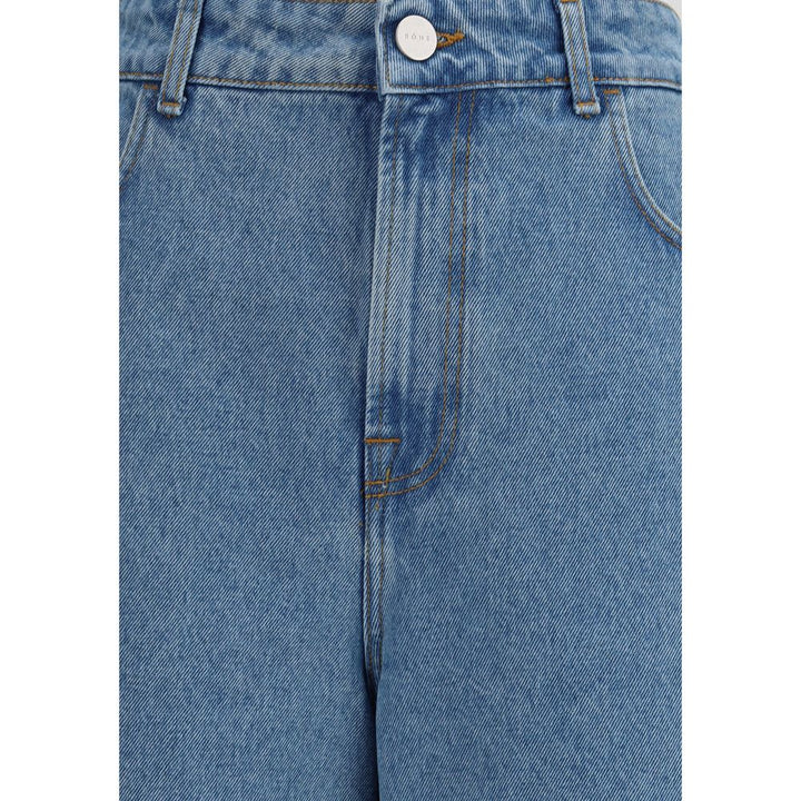 Rohe Blue Cotton Relaxed Fit Jeans