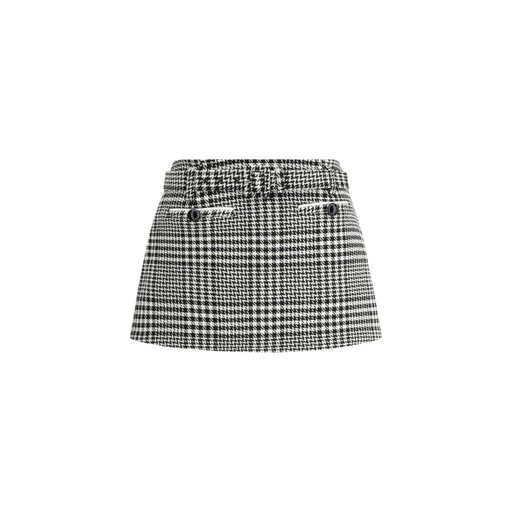 Houndstooth wool Pants-skirt