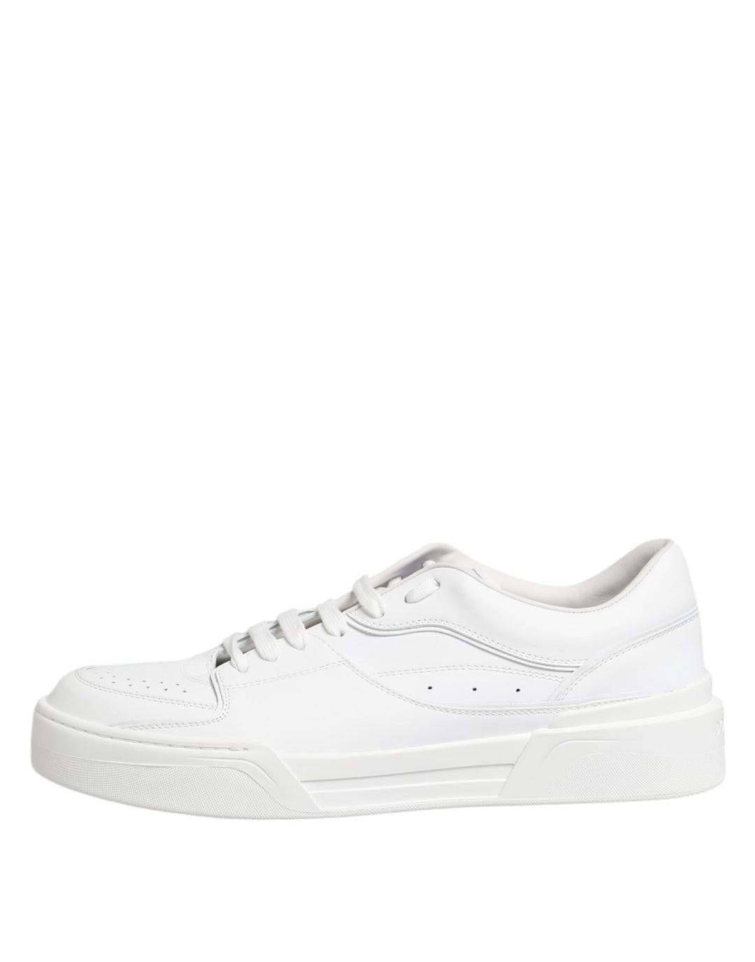 White Miami Leather Low Top Sneakers Shoes