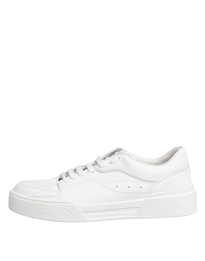 White Miami Leather Low Top Sneakers Shoes