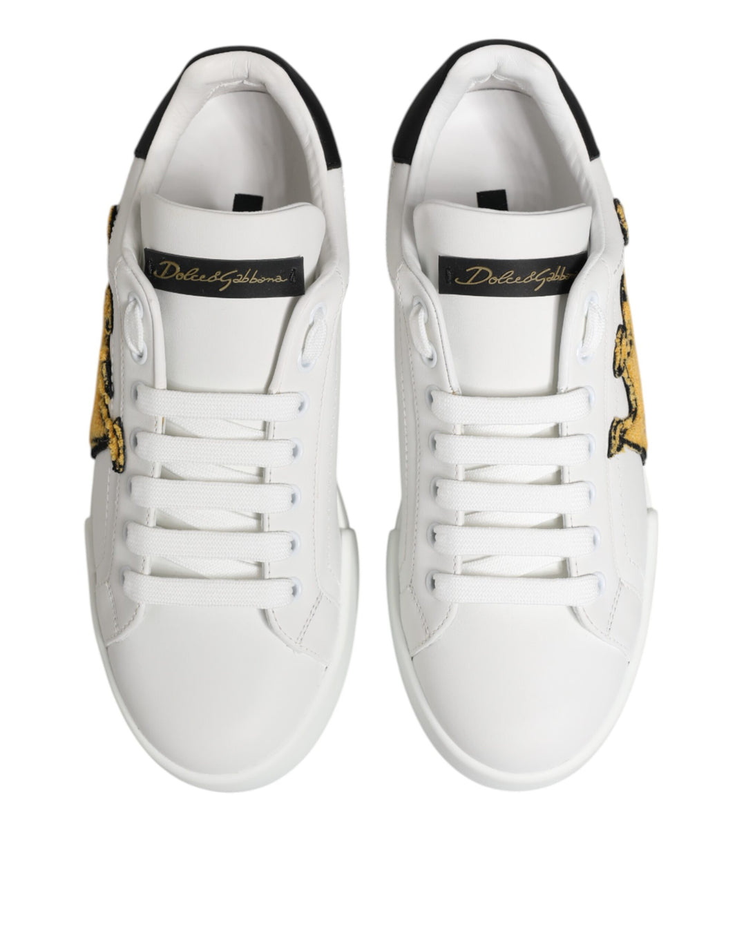 White Crown Patch Portofino Men Sneakers Shoes