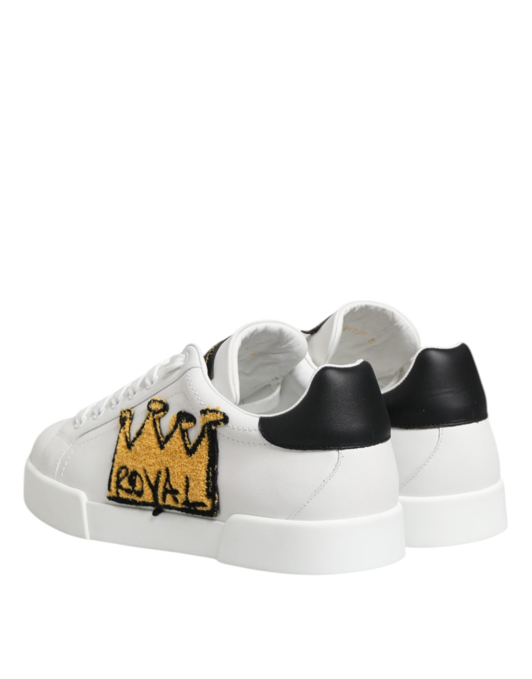 White Crown Patch Portofino Men Sneakers Shoes