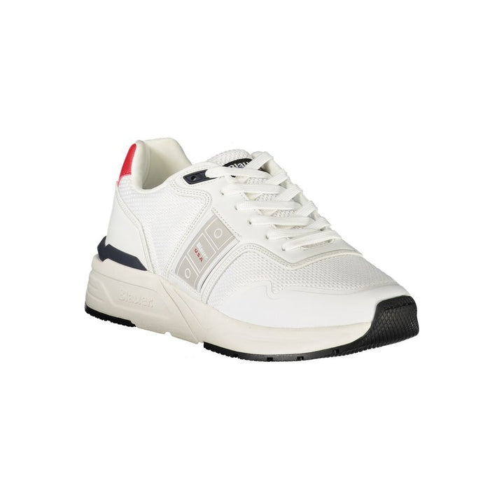 White Polyester Men Sneaker
