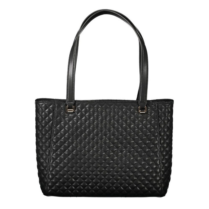 Black Polyethylene Women Handbag