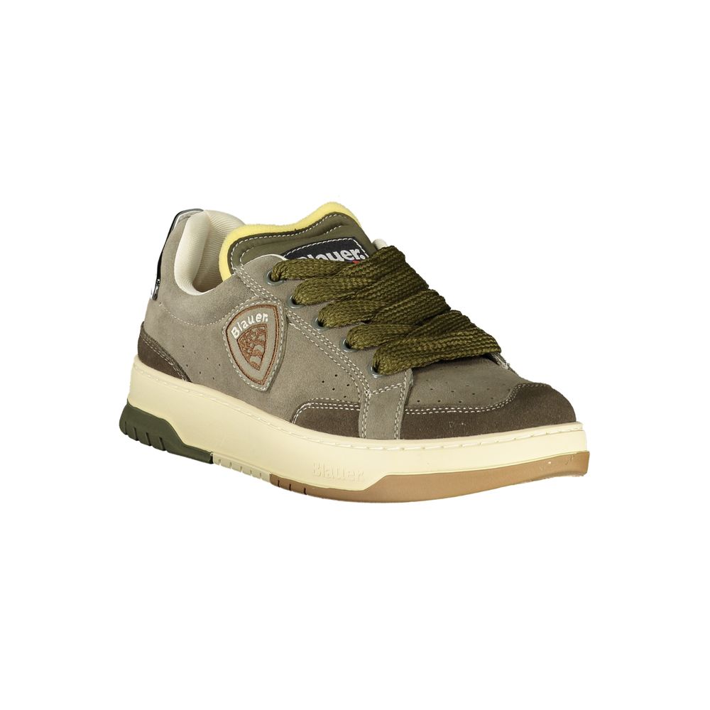 Green Leather Men Sneaker