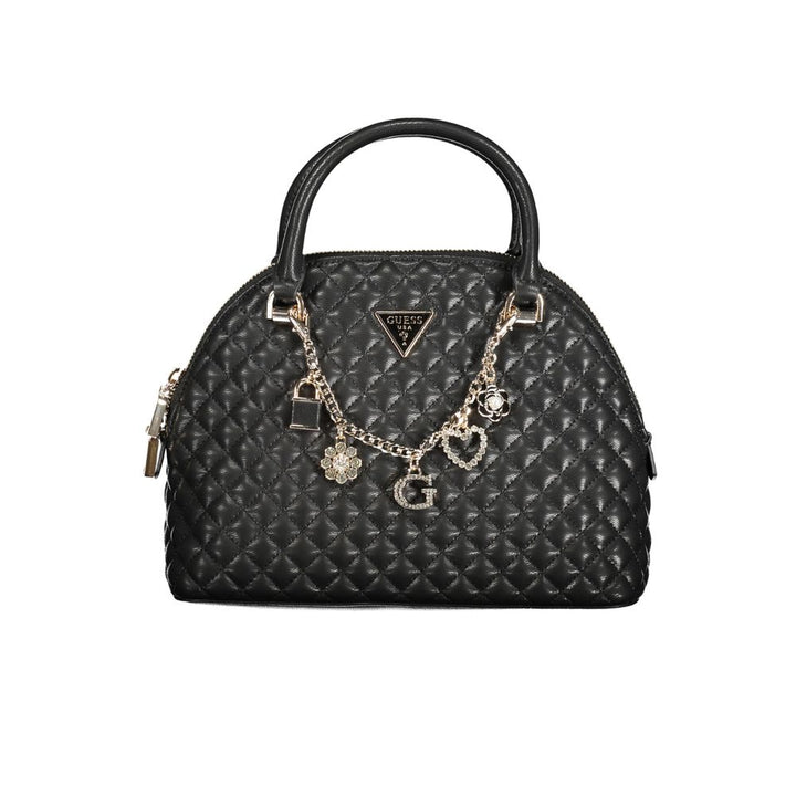 Black Polyethylene Women Handbag