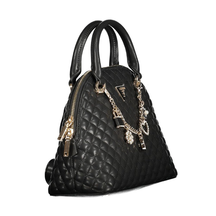 Black Polyethylene Women Handbag