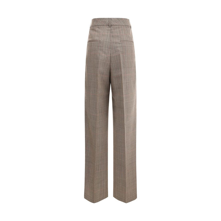 Prince of wales Wide leg Pants