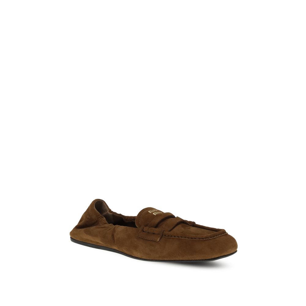Suede Ruches Loafers