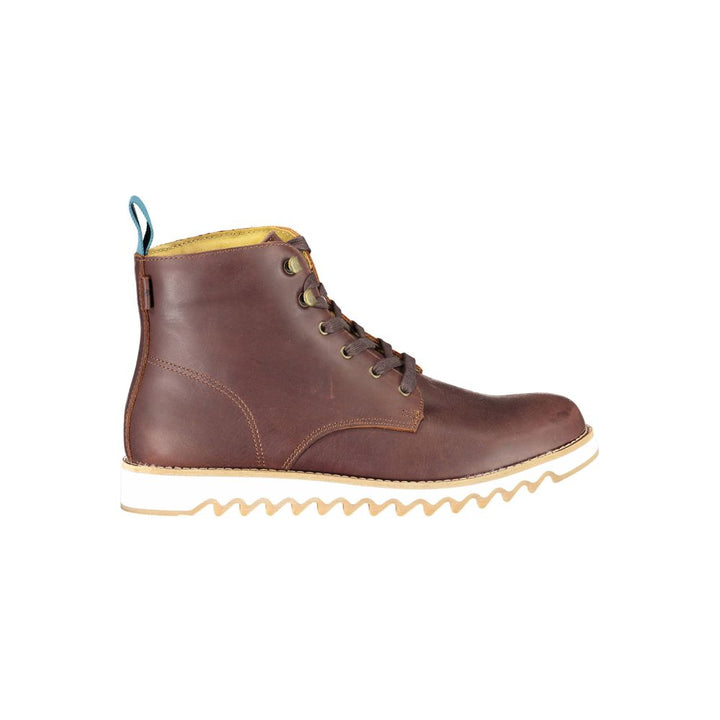 Brown Polyester Boot