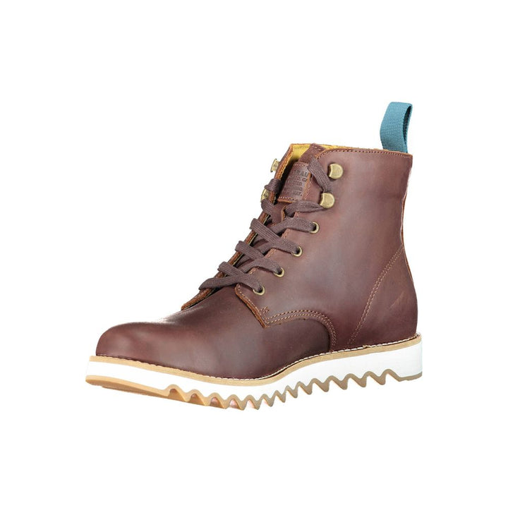 Brown Polyester Boot